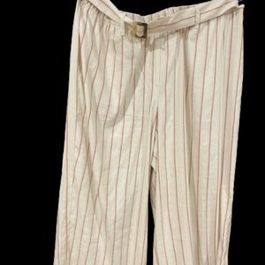 J.Jill Full Leg Belted Linen Crop Pant XL